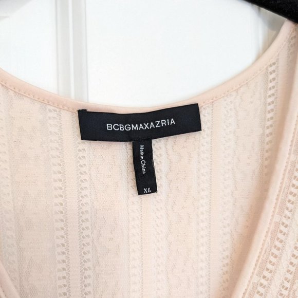 BCBG Max Azria peach lace overlay dress size XL - Picture 5 of 6